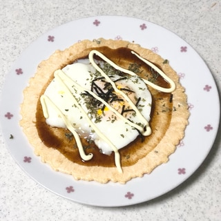 簡単⭐目玉焼きのせえびせんべい